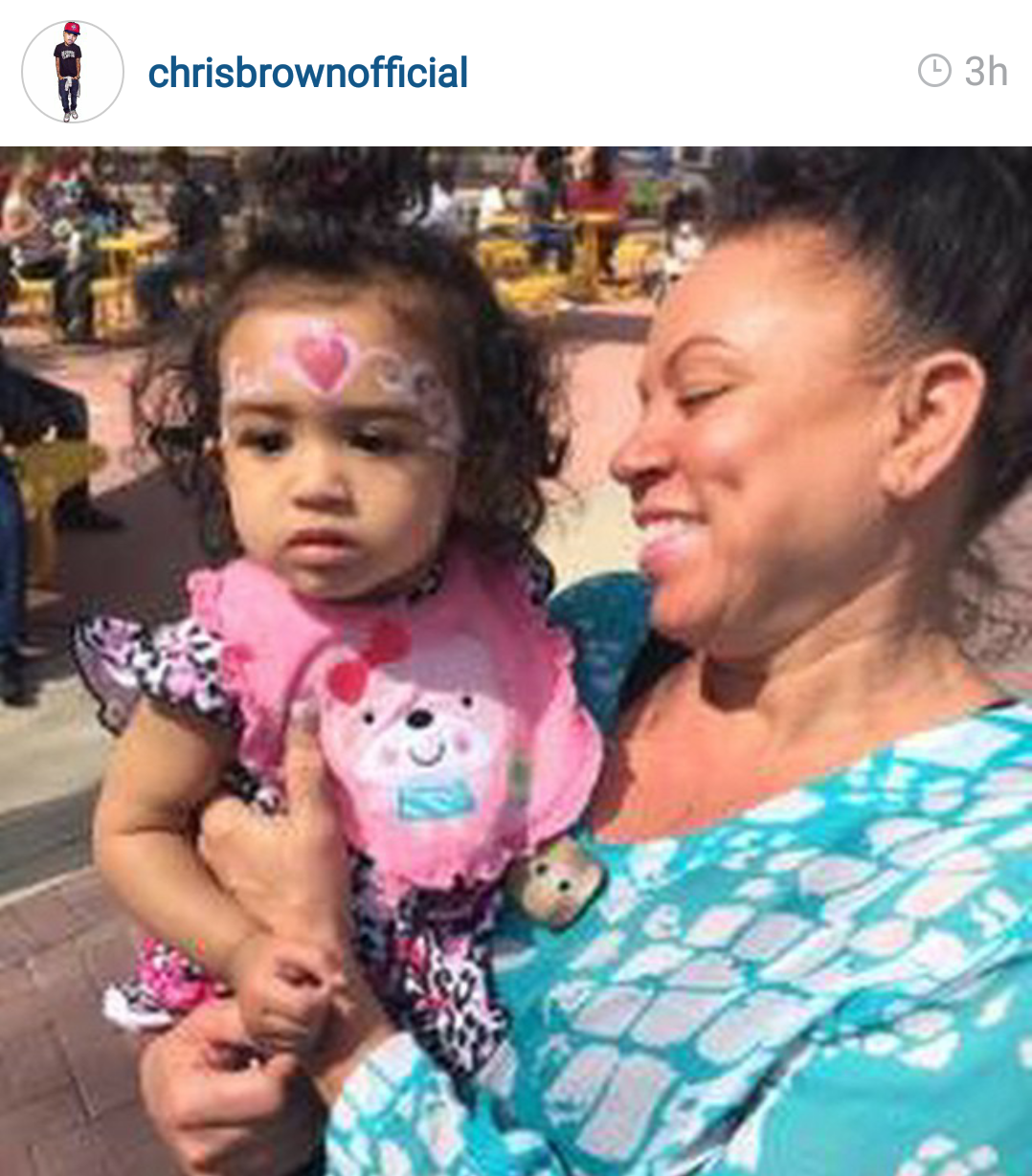 MXM UPDATE: Chris Brown shares precious pictures of his Mum with his daughter